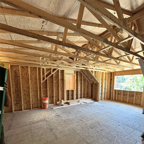 new home interior framing